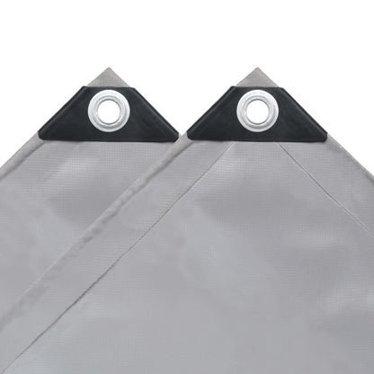 vidaXL Bâche 650 g / m² 1,5 x 10 m Gris