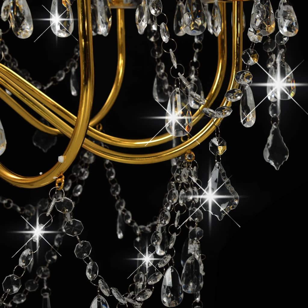 vidaXL Lustre 2 couches Doré 15 ampoules E14