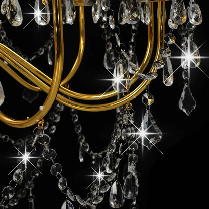 vidaXL Lustre 2 couches Doré 15 ampoules E14