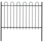 vidaXL Clôture de jardin avec dessus en cerceau Acier 1,7 m Noir