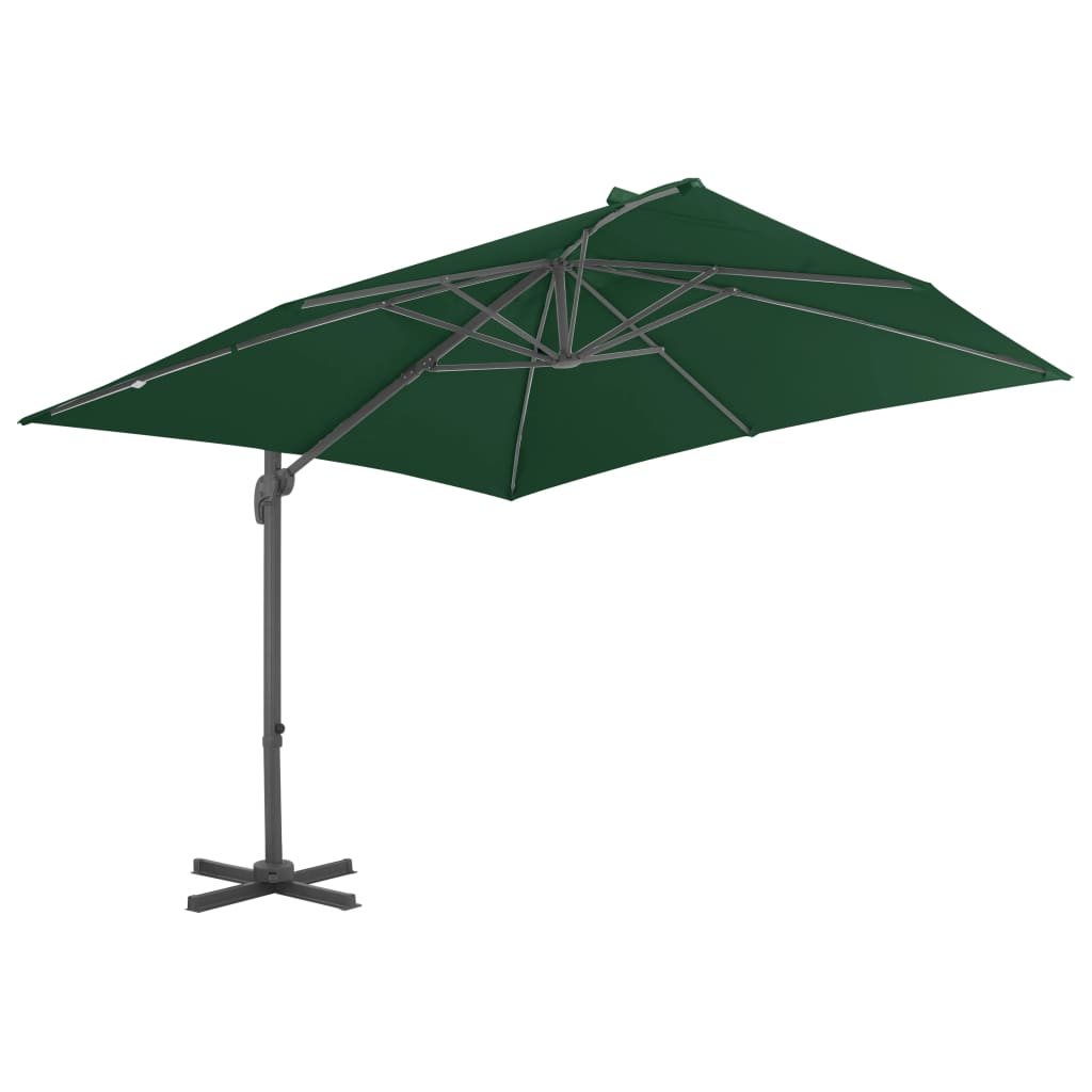 vidaXL Parasol de jardin avec base portable vert