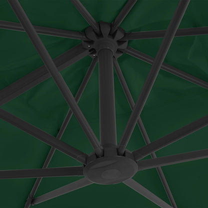vidaXL Parasol de jardin avec base portable vert