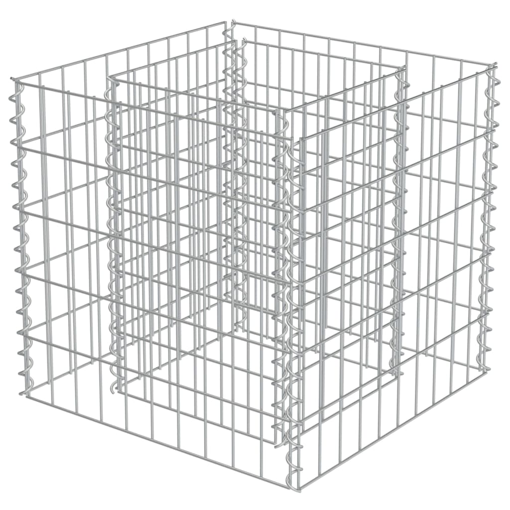 vidaXL Lit surélevé à gabion Acier galvanisé 50x50x50 cm