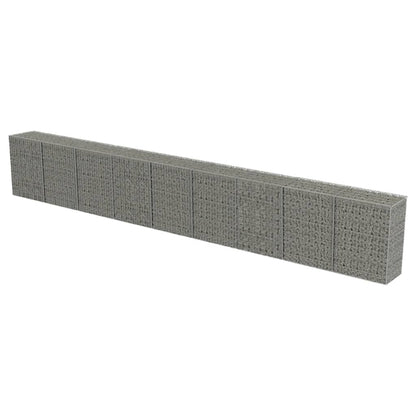 vidaXL Mur à gabion avec couvercles Acier galvanisé 900 x 50 x 100 cm