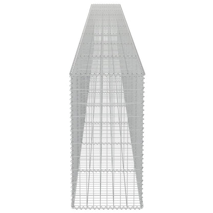vidaXL Mur à gabion avec couvercles Acier galvanisé 900 x 50 x 100 cm