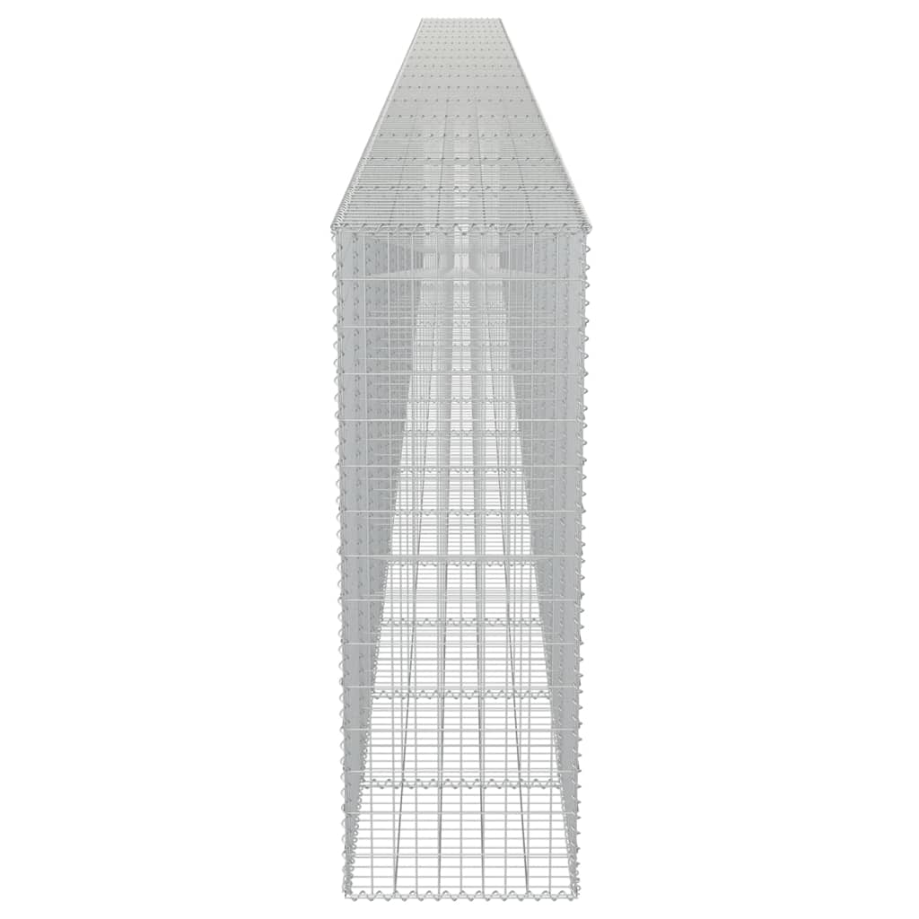 vidaXL Mur à gabion avec couvercles Acier galvanisé 900 x 50 x 150 cm