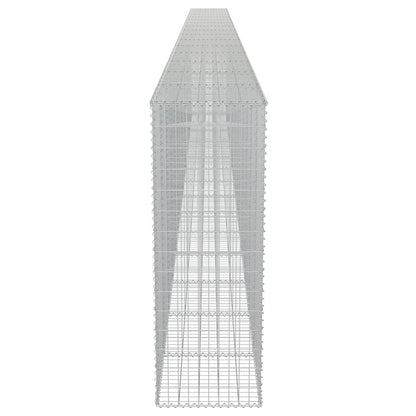 vidaXL Mur à gabion avec couvercles Acier galvanisé 900 x 50 x 150 cm