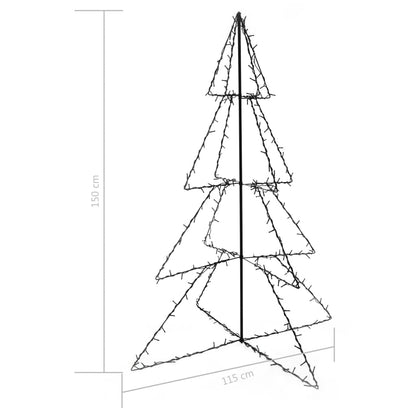 vidaXL Arbre de Noël cône 240 LED d'intérieur/d'extérieur 115x150 cm