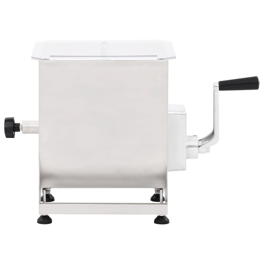 vidaXL Mélangeur de viande avec boîte de vitesse Argenté Inox