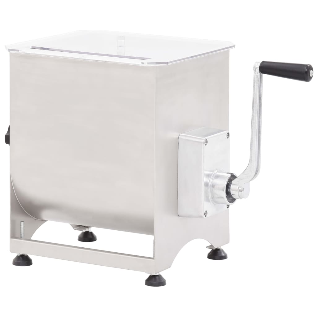 vidaXL Mélangeur de viande avec boîte de vitesse Argenté Inox