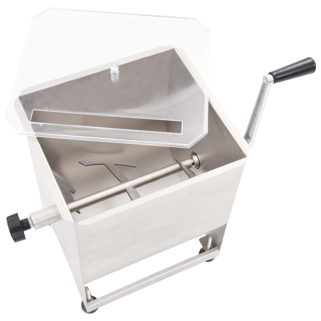 vidaXL Mélangeur de viande avec boîte de vitesse Argenté Inox