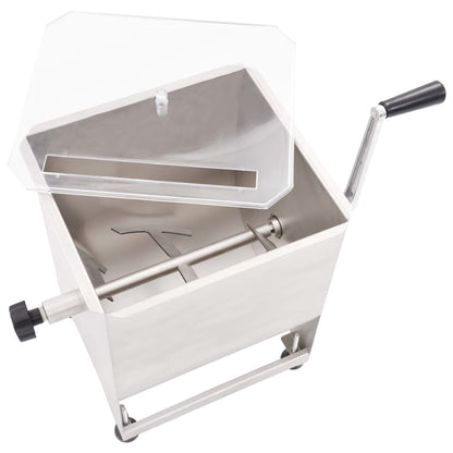 vidaXL Mélangeur de viande avec boîte de vitesse Argenté Inox