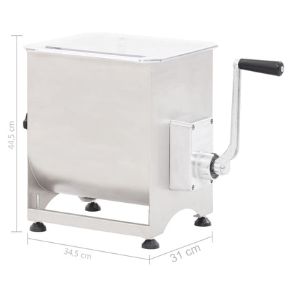 vidaXL Mélangeur de viande avec boîte de vitesse Argenté Inox