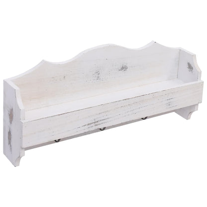 vidaXL Porte-manteau mural Blanc 50x10x23 cm Bois