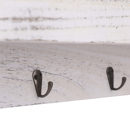 vidaXL Porte-manteau mural Blanc 50x10x23 cm Bois