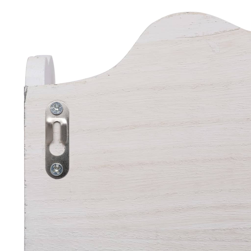 vidaXL Porte-manteau mural Blanc 50x10x30 cm Bois