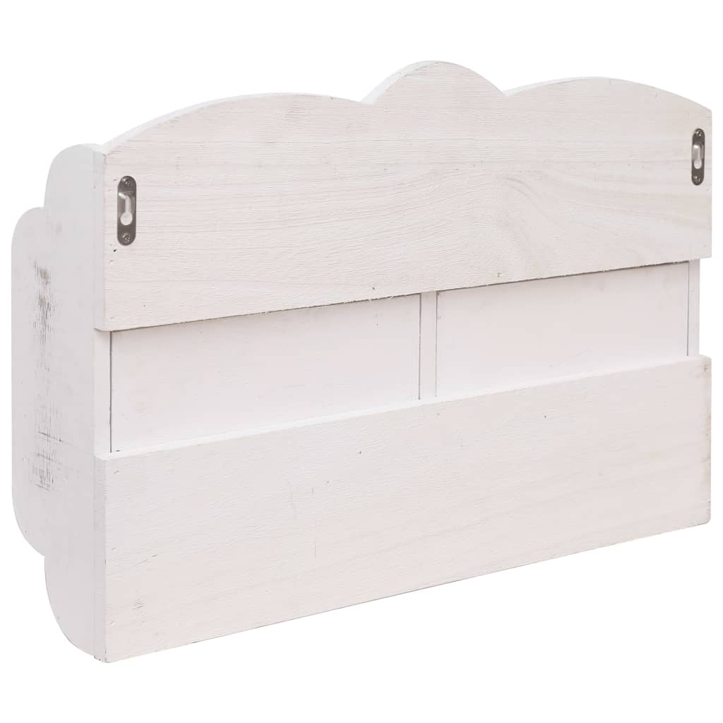 vidaXL Porte-manteau mural Blanc 50x10x34 cm Bois