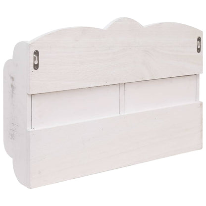 vidaXL Porte-manteau mural Blanc 50x10x34 cm Bois