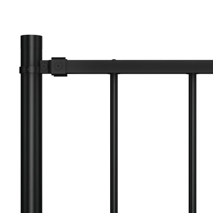 vidaXL Panneau clôture et poteaux Acier enduit poudre 1,7x0,75 m Noir