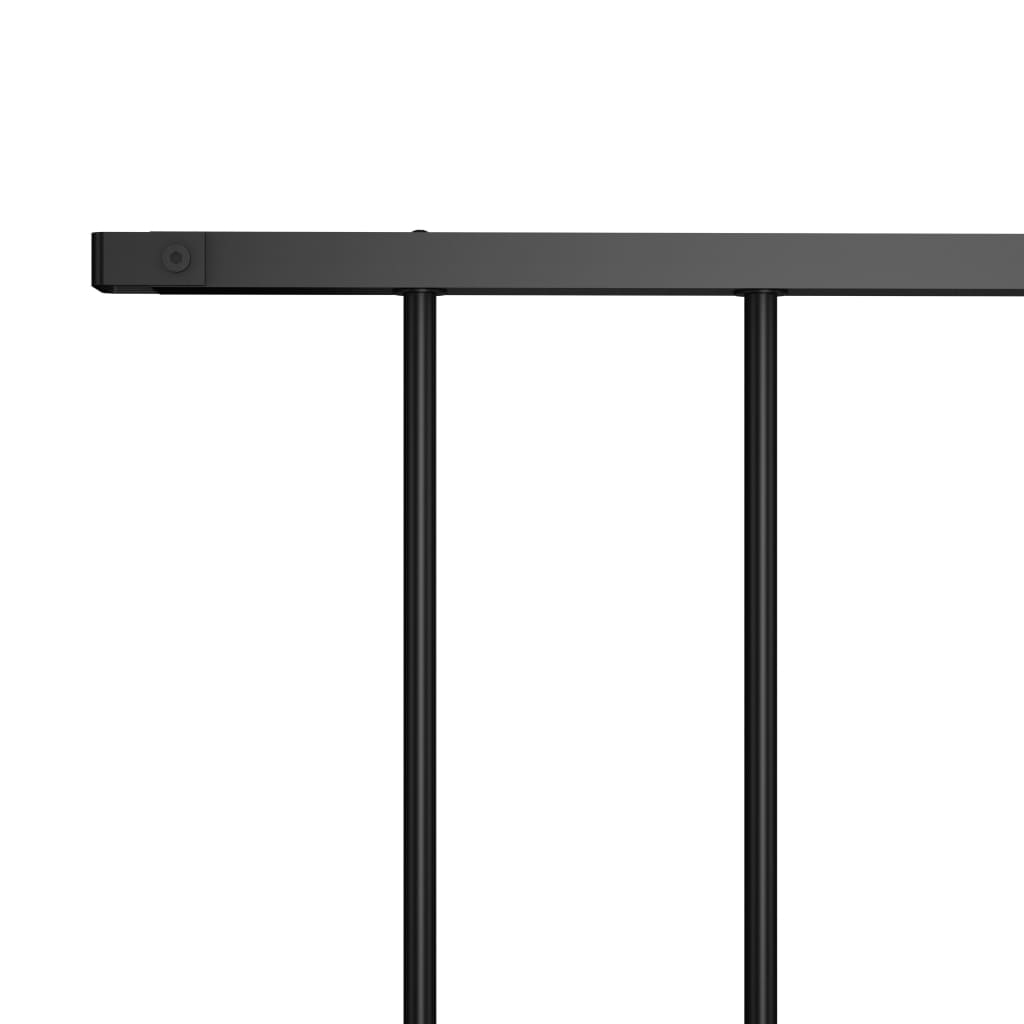 vidaXL Panneau de clôture Acier enduit de poudre 1,7x1 m Noir