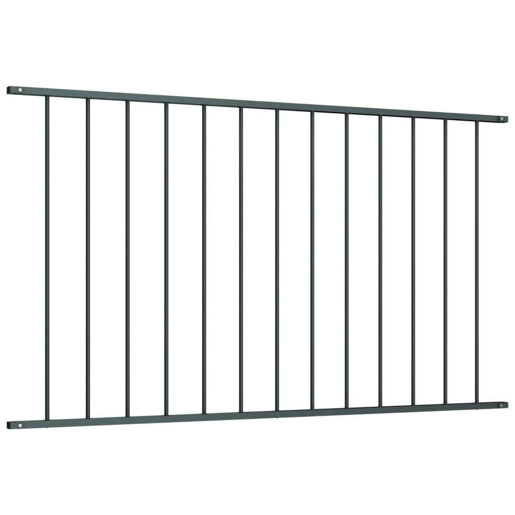 vidaXL Panneau de clôture Acier enduit de poudre 1,7x1 m Anthracite