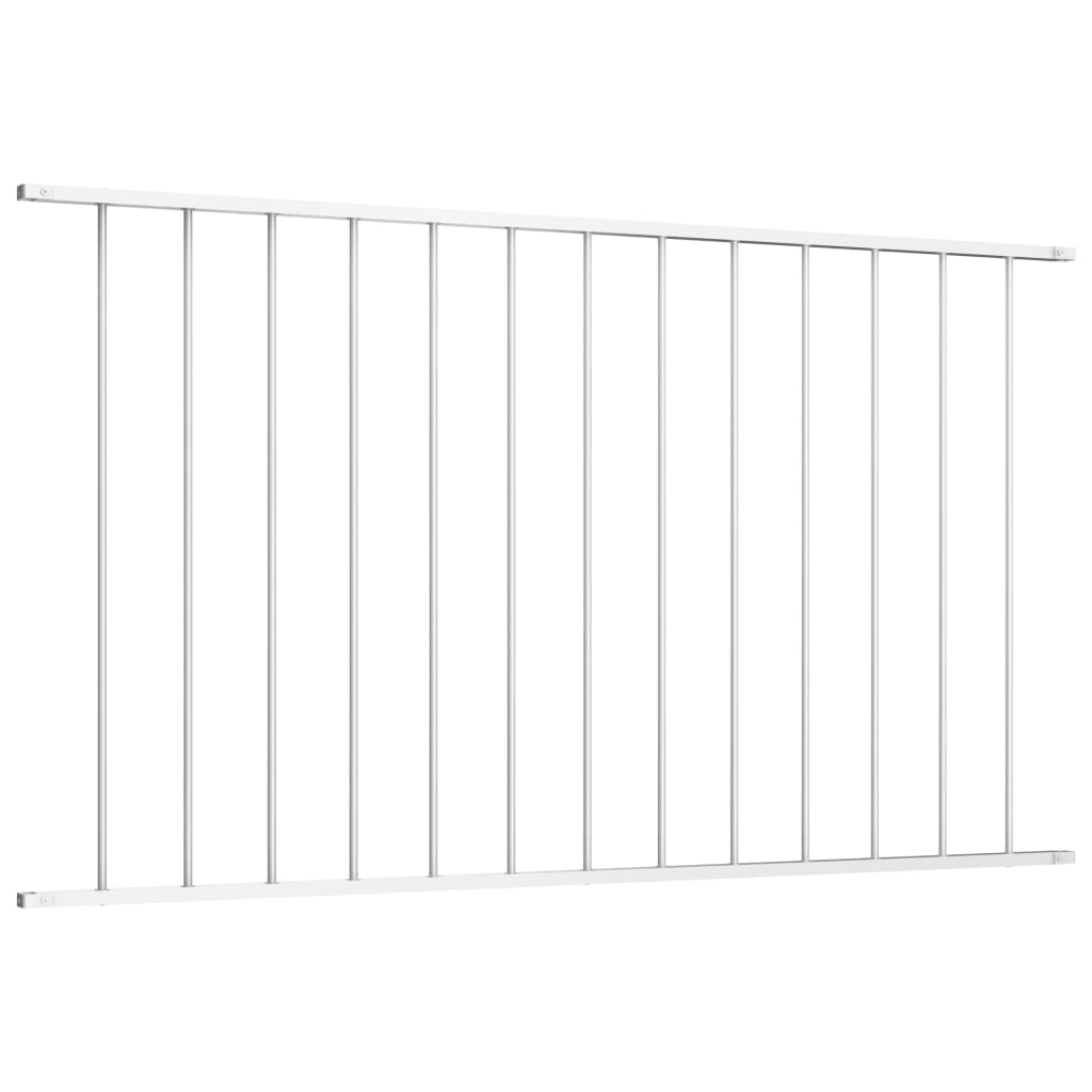 vidaXL Panneau de clôture Acier enduit de poudre 1,7x0,75 m Blanc