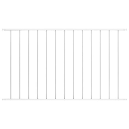 vidaXL Panneau de clôture Acier enduit de poudre 1,7x1,25 m Blanc
