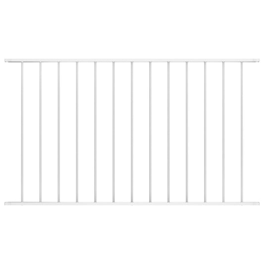 vidaXL Panneau de clôture Acier enduit de poudre 1,7x1,25 m Blanc