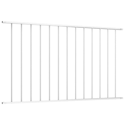 vidaXL Panneau de clôture Acier enduit de poudre 1,7x1,25 m Blanc