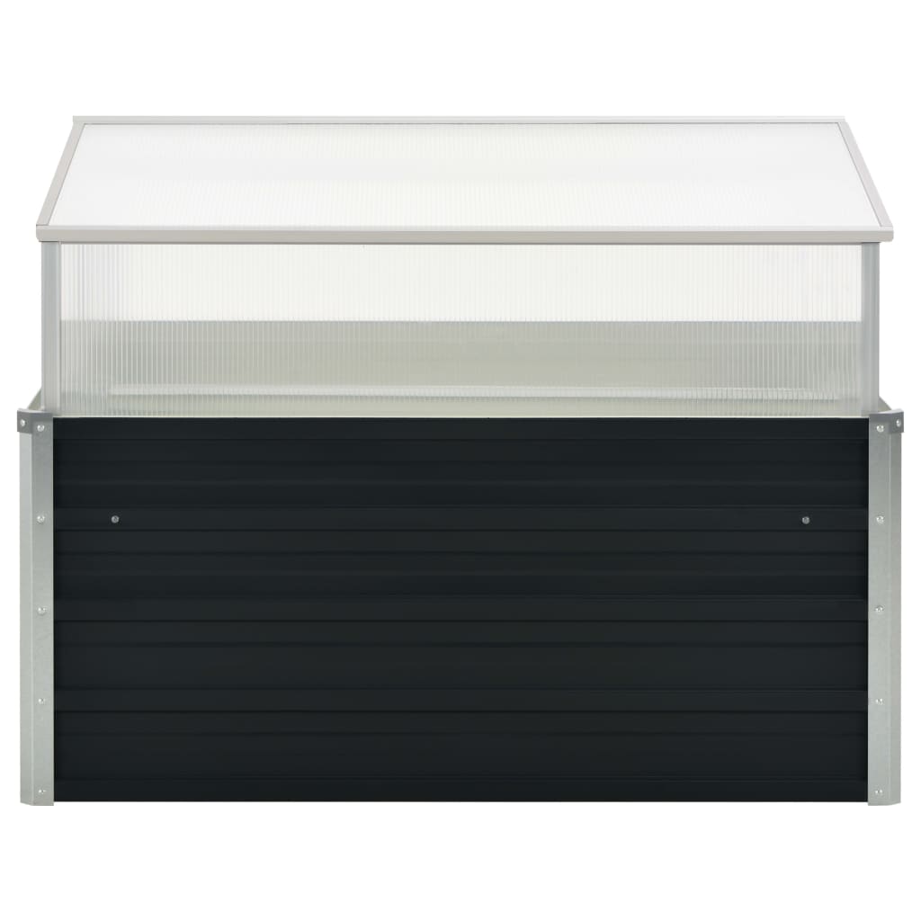 vidaXL Serre Anthracite 100x100x77 cm Acier galvanisé