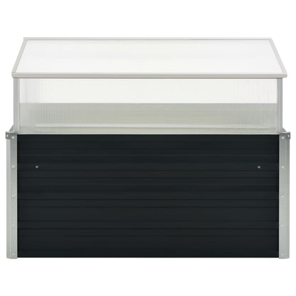 vidaXL Serre Anthracite 100x100x77 cm Acier galvanisé