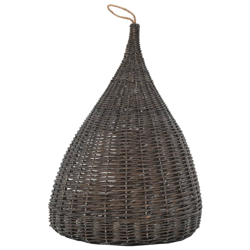 vidaXL Panier pour chats avec coussin Gris 40x60 cm Saule naturel