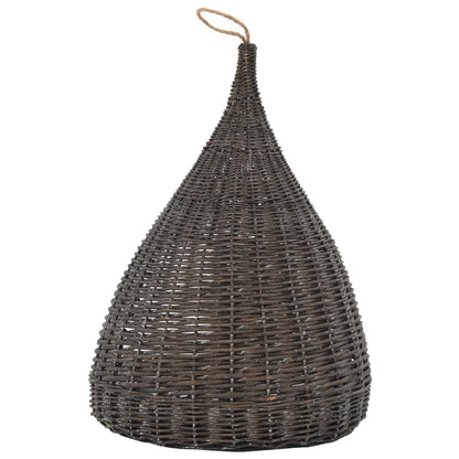 vidaXL Panier pour chats avec coussin Gris 40x60 cm Saule naturel
