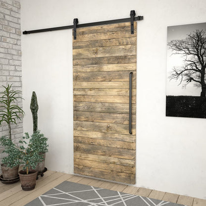vidaXL Kit de quincaillerie de porte coulissante SKIEN 200 cm noir