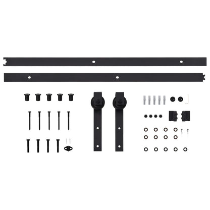 vidaXL Kit de quincaillerie de porte coulissante SKIEN 200 cm noir