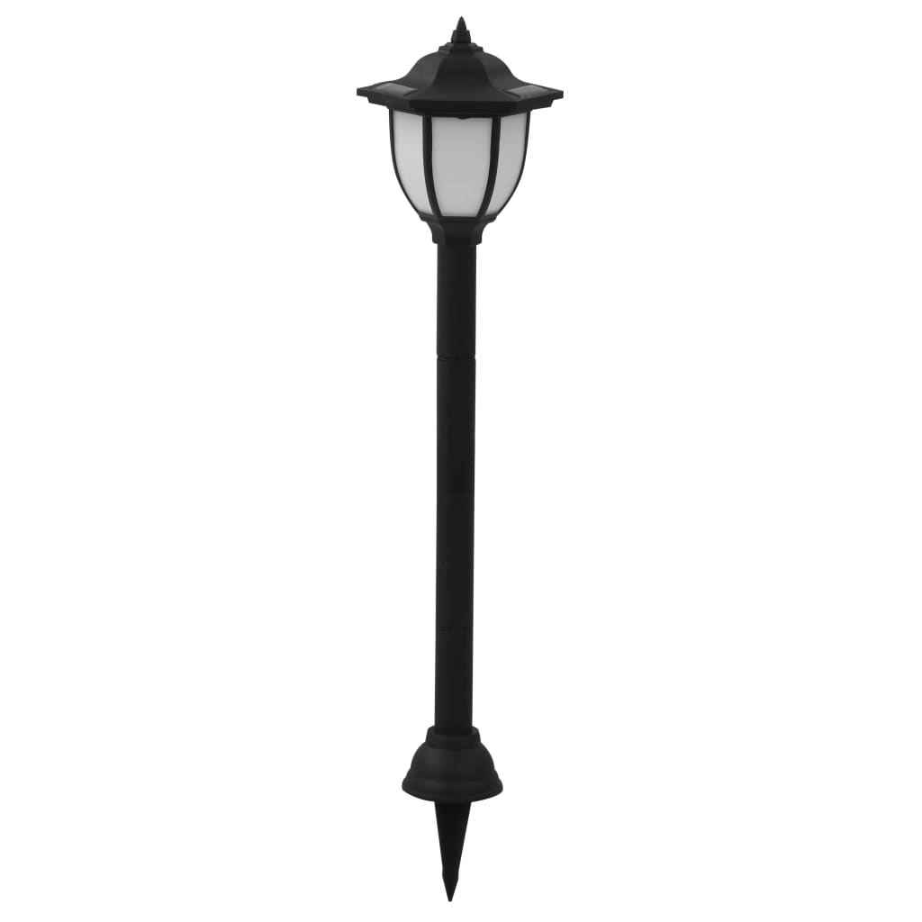 vidaXL Lampes solaires à LED d'extérieur 6 pcs Noir