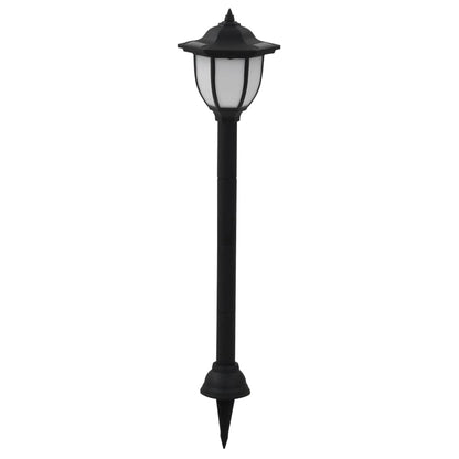 vidaXL Lampes solaires à LED d'extérieur 6 pcs Noir