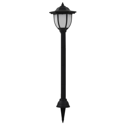 vidaXL Lampes solaires à LED d'extérieur 6 pcs Noir