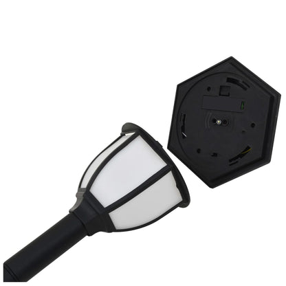 vidaXL Lampes solaires à LED d'extérieur 6 pcs Noir