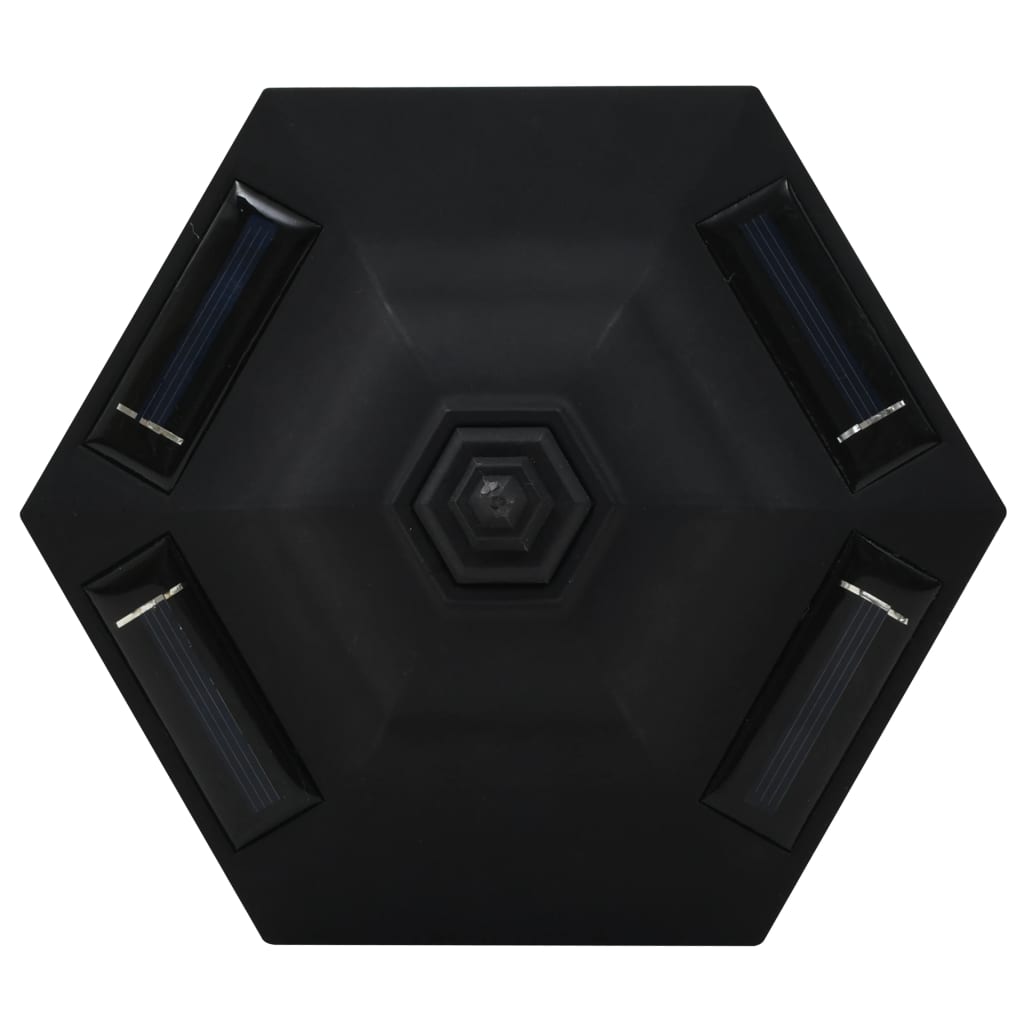 vidaXL Lampes solaires à LED d'extérieur 6 pcs Noir