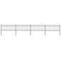 vidaXL Clôture de jardin avec dessus en lance Acier 6,8x0,8 m Noir