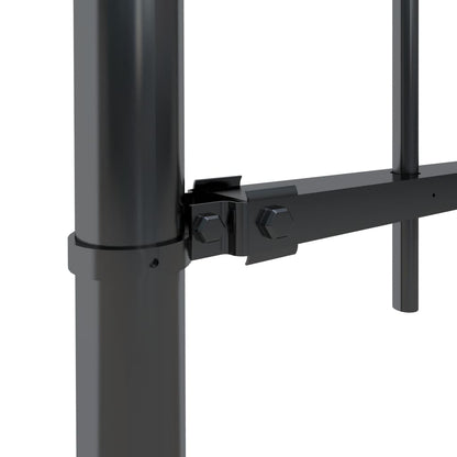 vidaXL Clôture de jardin avec dessus en lance Acier 11,9 x 0,8 m Noir