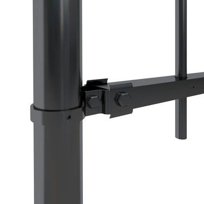 vidaXL Clôture de jardin avec dessus en cerceau Acier 5,1 x 0,6 m Noir