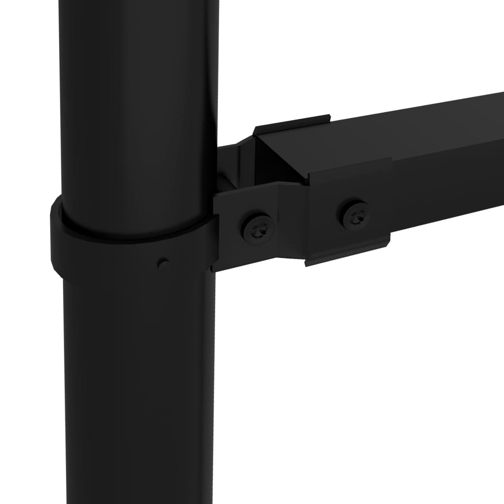 vidaXL Clôture de jardin à dessus en lance Acier (0,75-1)x3,4 m Noir