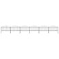 vidaXL Clôture de jardin à dessus en lance Acier (1,25-1,5)x10,2m Noir