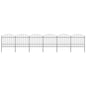 vidaXL Clôture de jardin à dessus en lance Acier (1,5-1,75)x10,2m Noir