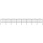 vidaXL Clôture de jardin à dessus en lance Acier (1,5-1,75)x13,6m Noir