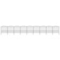 vidaXL Clôture de jardin à dessus en lance Acier (1,75-2)x15,3 m Noir