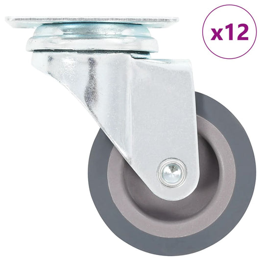 vidaXL 12 pcs Roulettes pivotantes 50 mm
