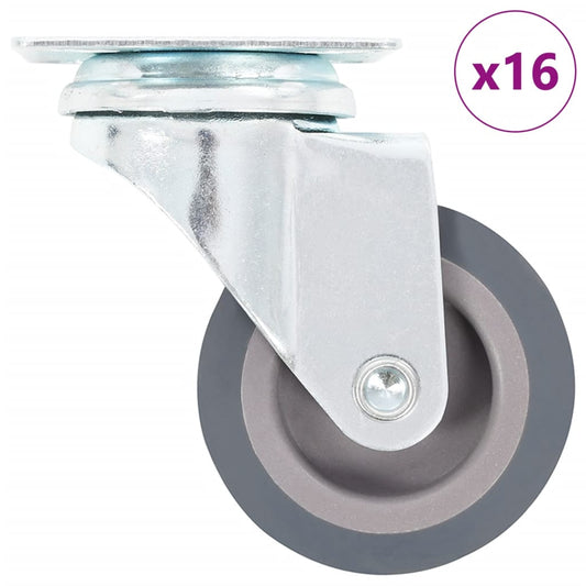 vidaXL 16 pcs Roulettes pivotantes 50 mm
